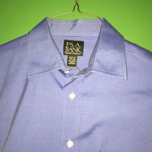 Jos A. Bank Slim Fit Blue Shirt 15.5” x 34”